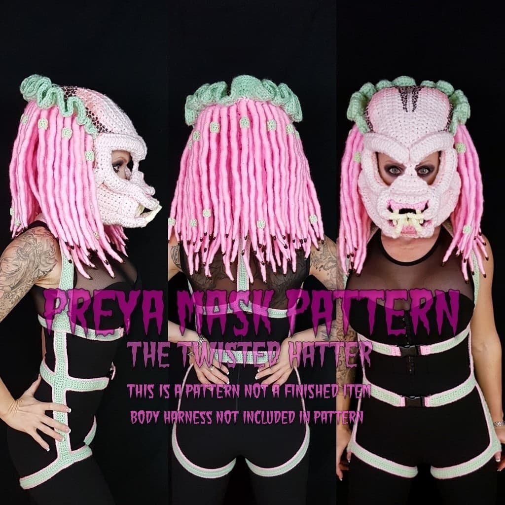 Preya Mask Crochet Hat Pattern (you Are Buying a Pattern, Not