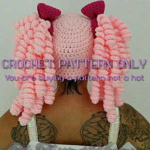 Crochet Pigtail Hat PATTERN please read description before buying image 7