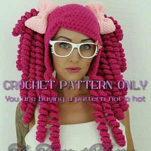 Crochet Pigtail Hat PATTERN please read description before buying image 3