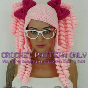 Crochet Pigtail Hat PATTERN please read description before buying image 4