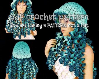 Twisted Jellyfish Crochet Hat Pattern 