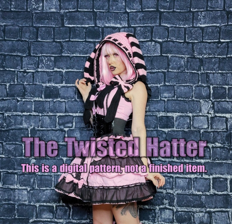 Kawaii Twisted Rabbit Hood Pattern. This is a digital pattern, not a finished item. image 7