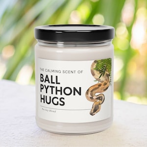 Calming Scent of Ball Python Hugs Candle Reptile Lover Gift, Serpent Gift