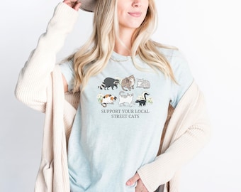 Support Your Local Street Cats Shirt, Skunk, Feral Cats, Raccoon