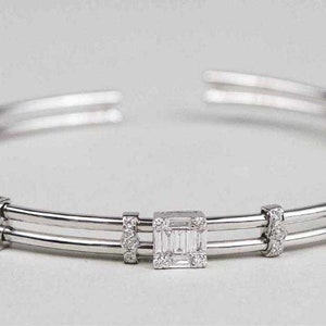 Diamond White Gold Bangle
