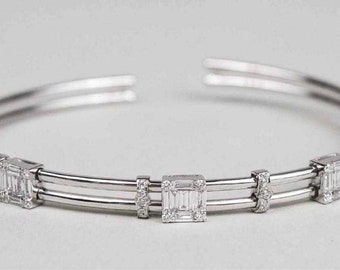 Diamond White Gold Bangle