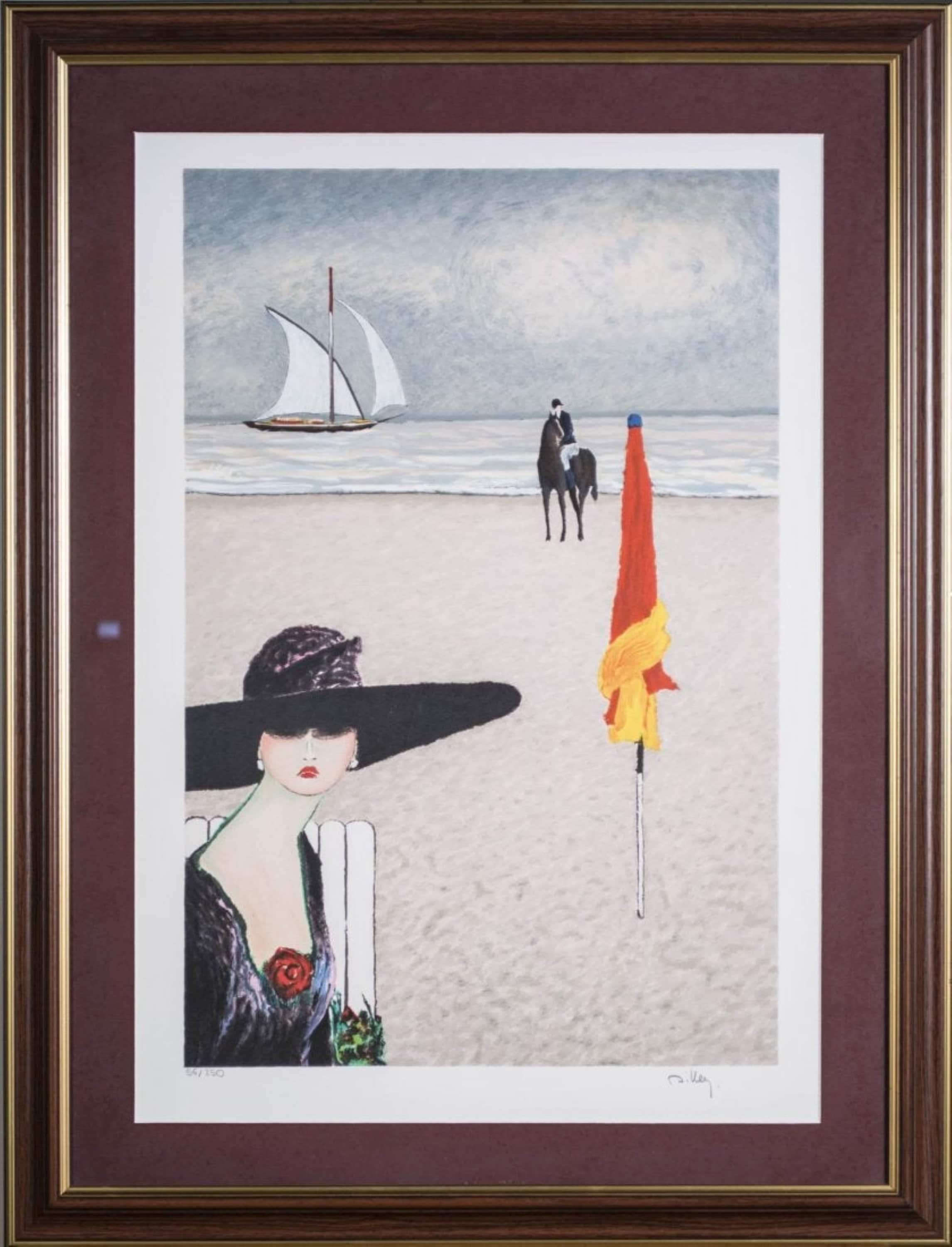 Beach : Ramon Dilley (french, B.1932) - Etsy Ireland
