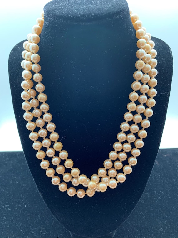 Pearl long strand necklace Gem