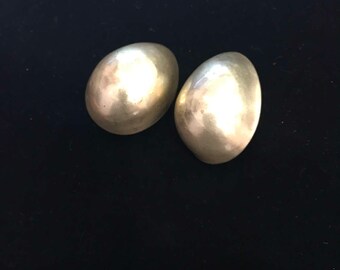 Set of Vintage Gold egg earrings