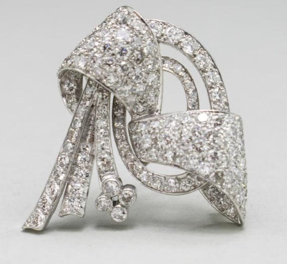 Platinum Diamond Brooch