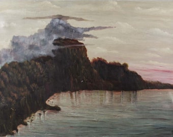 Rocky Coast at Morning by G. Sala, siglo XX