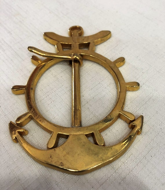 nautical anchor and wheel pendant