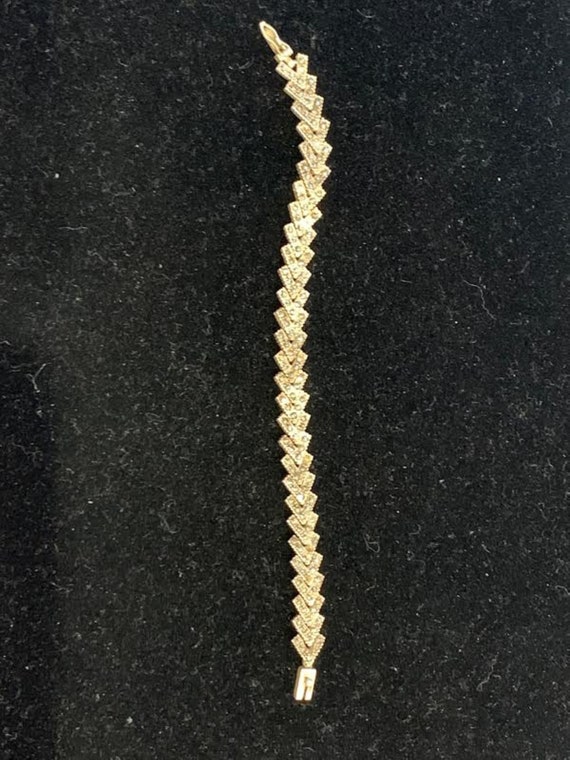 Marcasite Chevron Pattern Bracelet - image 7