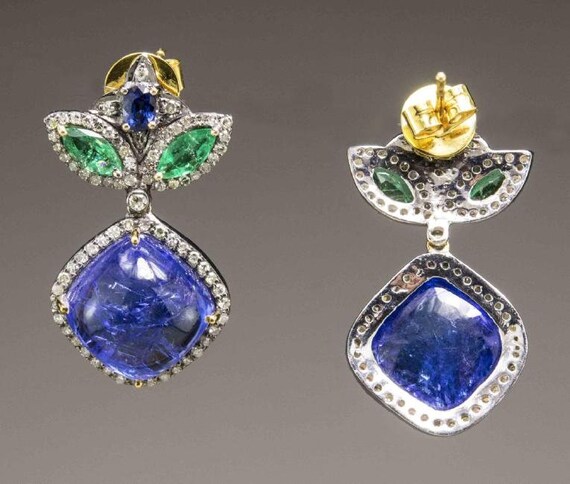 Victorian Style Tanzanite Earrings - image 2