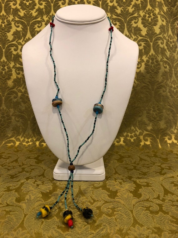 Coral & Turquoise Bead Necklace
