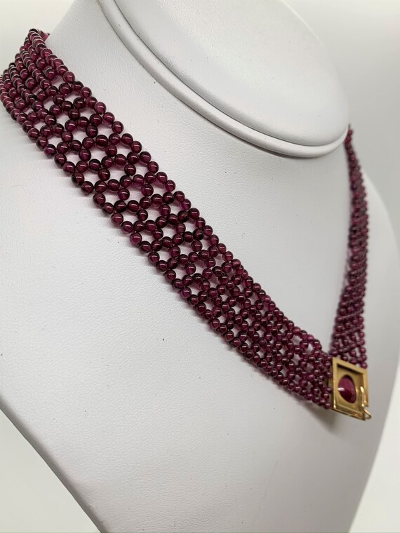 Ruby beads choker shop