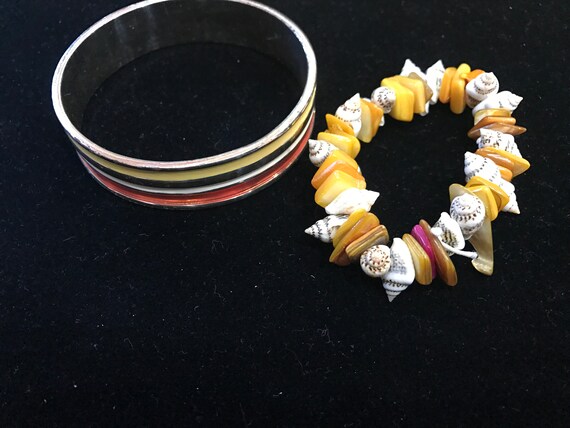 Seashell and Bangle Bracelets - image 1