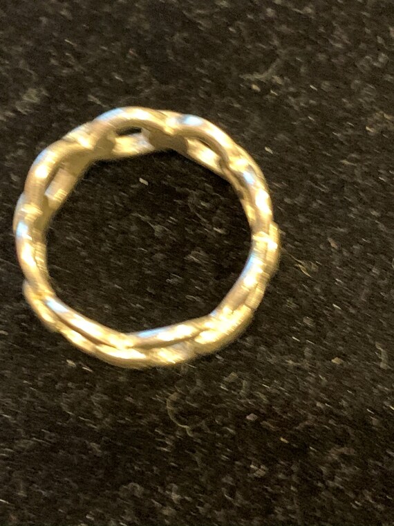 Sterling Silver Link Pattern Ring - image 2