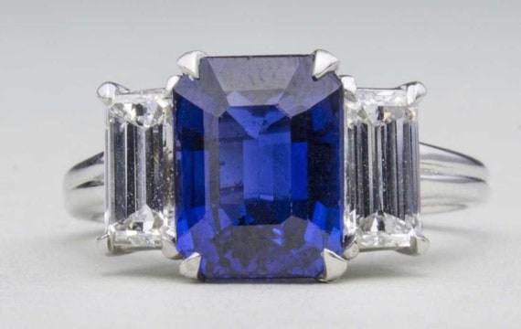 Oscar Heyman Sapphire and Diamond Ring
