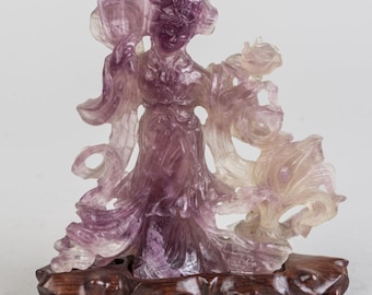 Figura china de amatista tallada