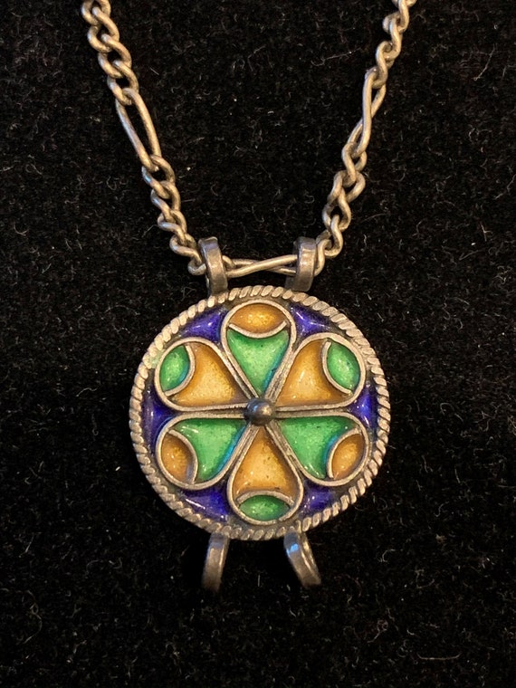 Multi Colored Pendant Necklace - image 1