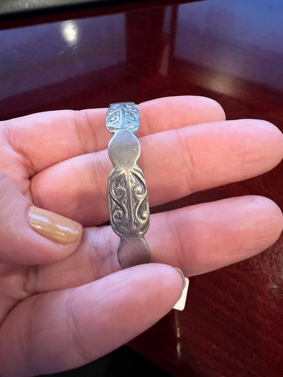 800 Silver Designed Bangle Bracelet - image 3