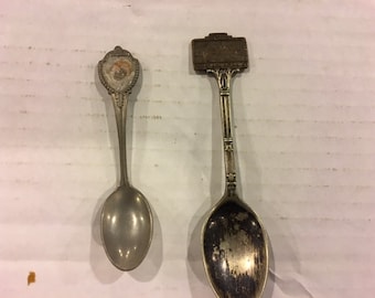 One Small Sauce Spoon and One Stamped Top Teaspoon