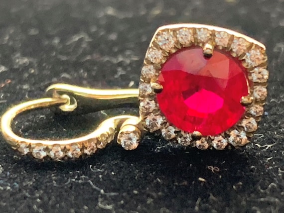 Ruby and Diamond Earrings - image 2