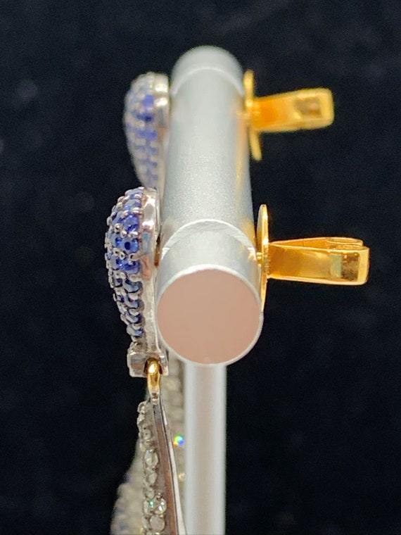 Blue and White Diamond Earrings - image 4