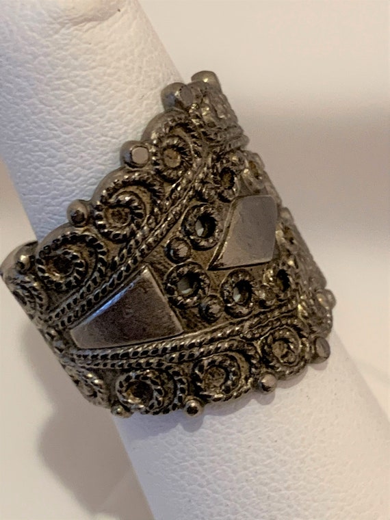 Circular Pattern Design Adjustable Ring - image 3