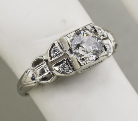 18 Karat White Gold Diamond Ring - image 2