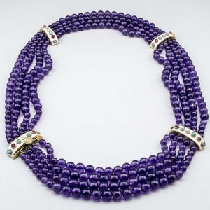 Amethyst Bead Necklace