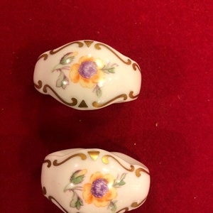 Ceramic Painted Napkin Rings