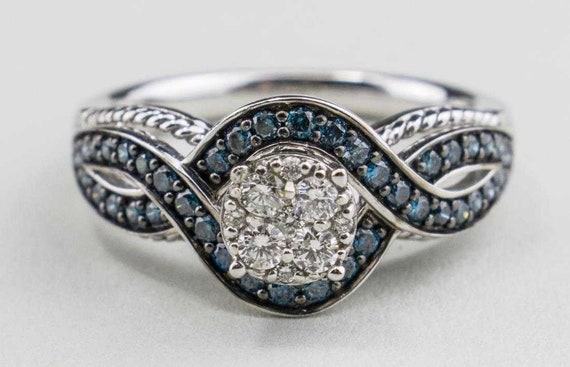 ブルーダイヤモンド　リング 楽天市場】ブルーダイヤモンド リング 1.304ct FANCY DEEP GREEN