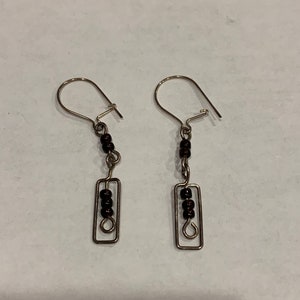 Small Glass Bead Dangle Earrings
