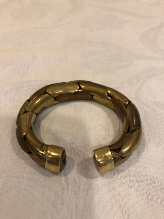 Brass and Copper Cuff Bracelet