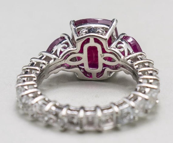 Niassa Ruby and White Topaz Ring - image 3