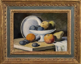 Stilleven met fruit door H. Lerand (Frans, 20e eeuw)