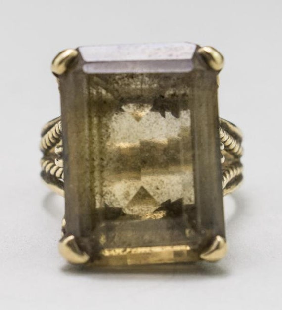 Smoky Topaz Quartz Ring - image 1