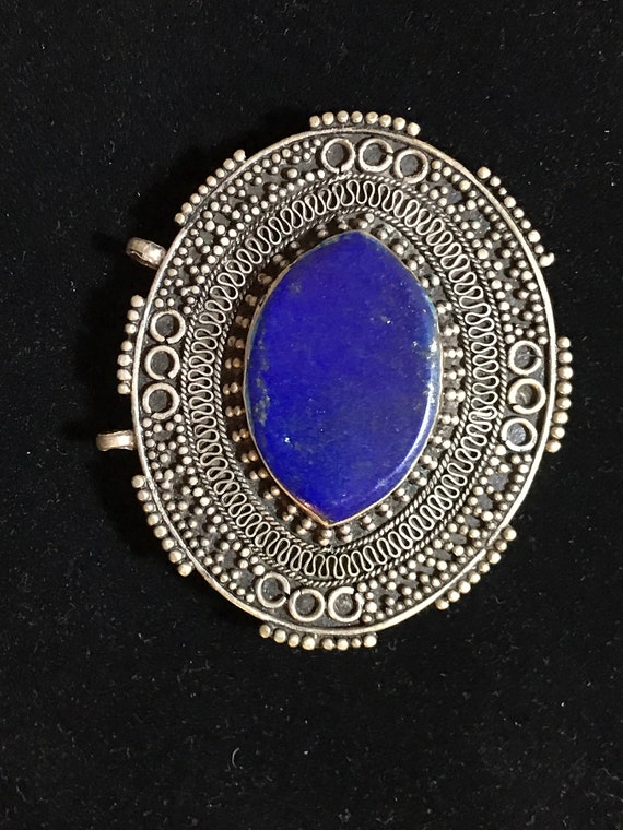 Blue and silver pendant
