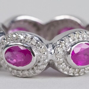 Sterling Silver Ruby and Diamond Ring image 3