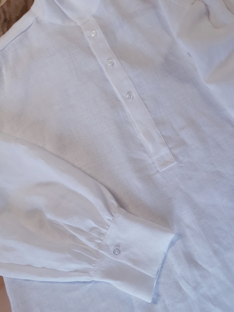 Linen Knight Style Shirt Long Men's Shirt Antique French - Etsy