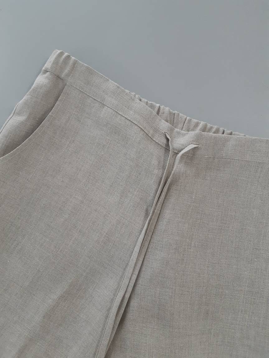 Mens Basic Shorts Linen Shorts Knee Length Summer Shorts - Etsy