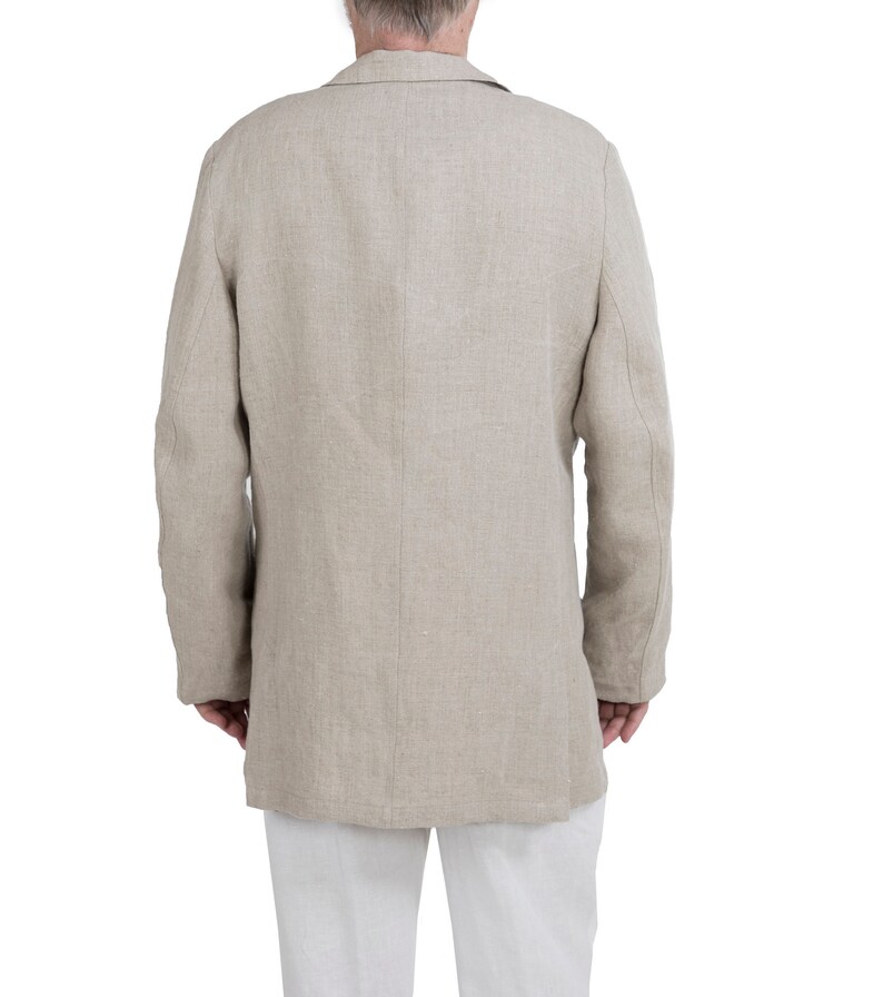 Men's Casual Linen Blazer Jacket Lightweight Solid Summer Etsy