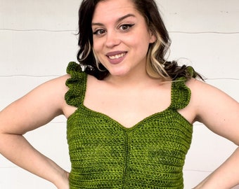 CROCHET PATTERN, Ivy Top by Shannon Creates, Crochet Top Pattern, Crop Top Pattern, Beginner Level