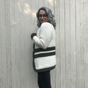 CROCHET PATTERN, Seamless Snob Cardigan by Shannon Creates, Crochet Cardigan, Sweater Pattern, Crochet Sweater, Beginner Level
