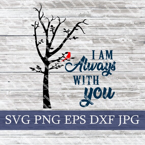 Download I Am Always With You Cardinal In Birch Tree SVG digital ...