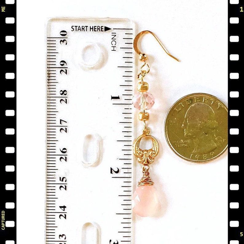 Pink Crystal Teardrop Earrings Mothers Day Gifts Drop Earrings