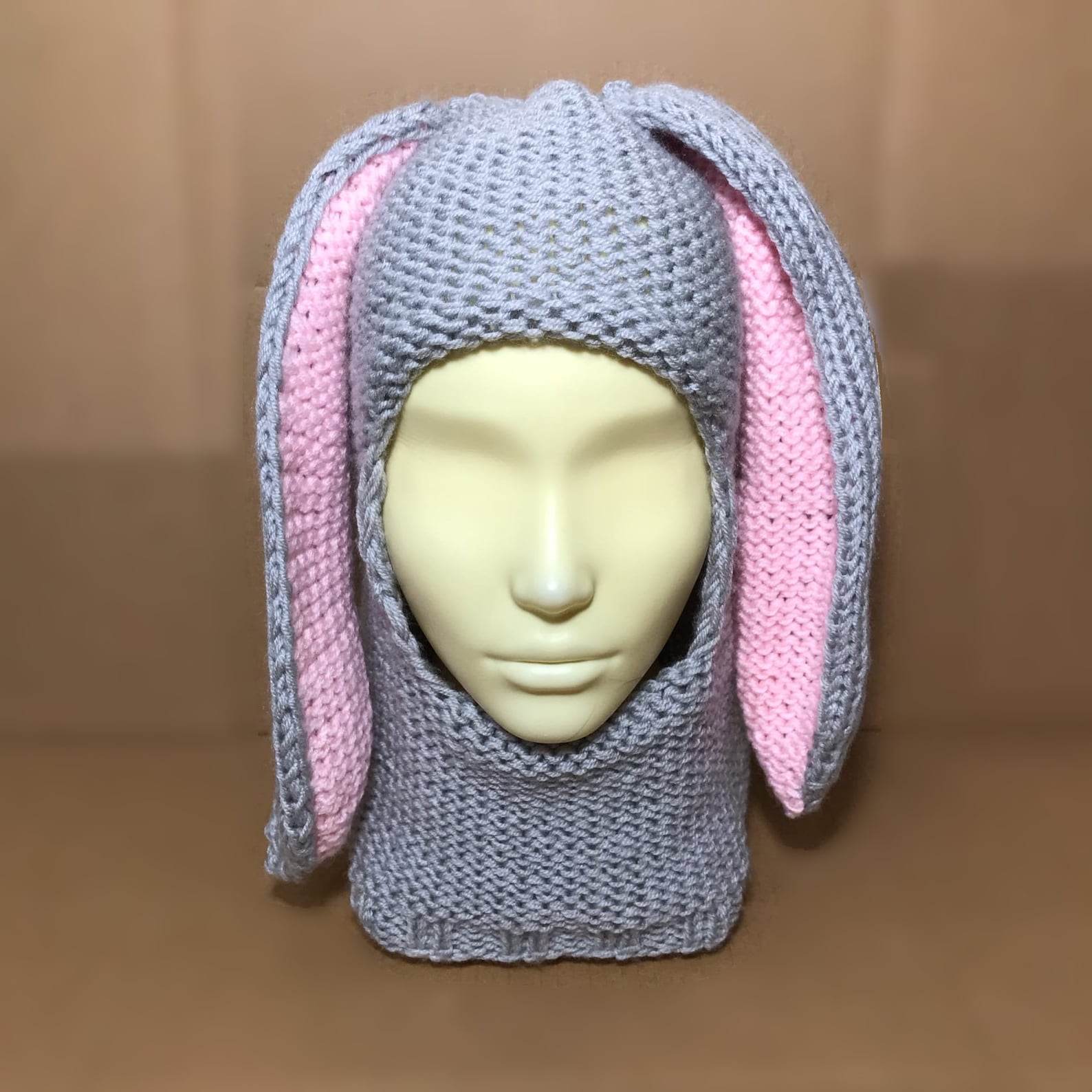 Bunny balaclava Bunny hat long ears rabbit hood animal hat Etsy