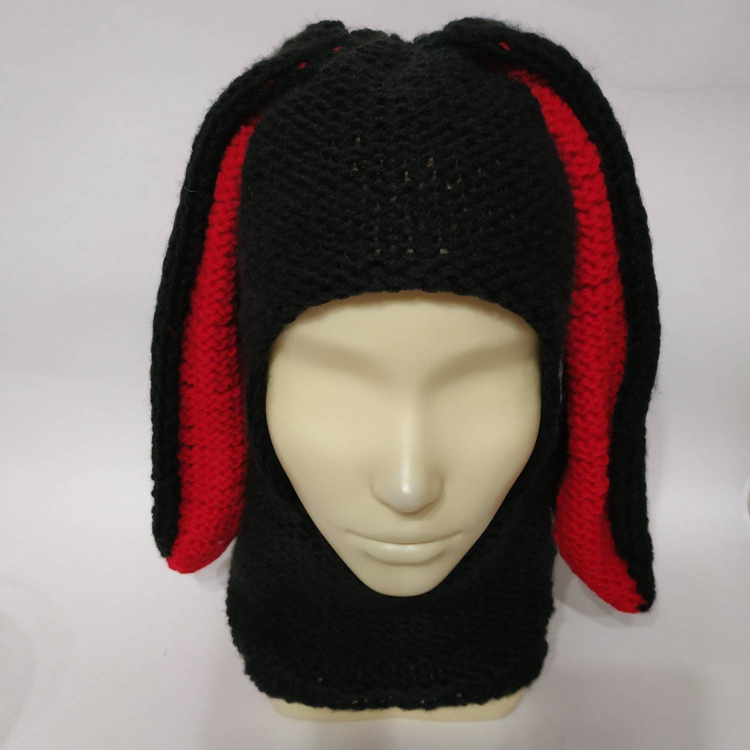 Emo bunny hat Knit bunny hood Rabbit ear hat adult teen Etsy